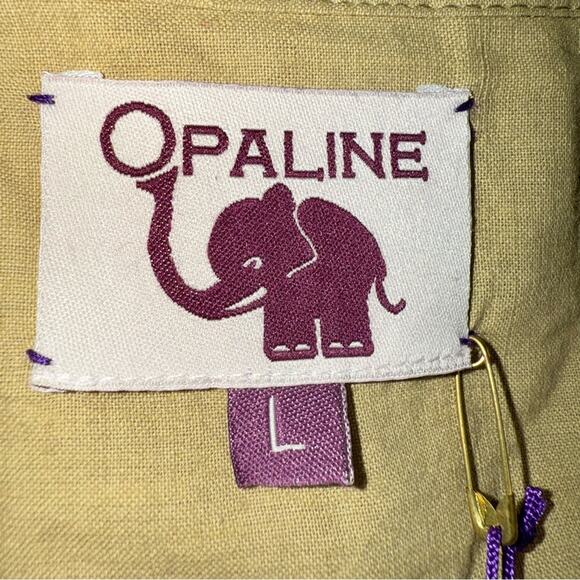 Gooders OPALINE NWT Women's 2 Piece Cotton Pajama Set Tan Fair Trade Size Large - Picture 8 of 13